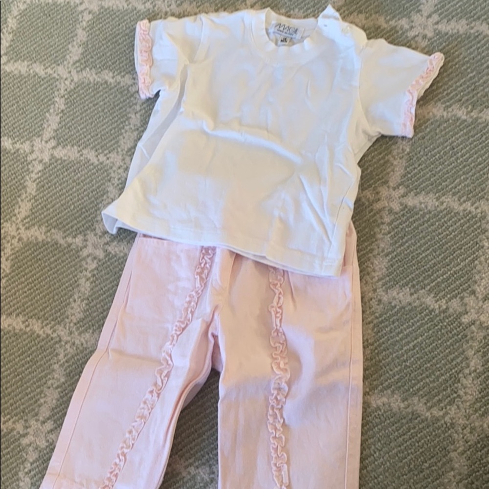 MAGIL SET 18 months top 9 month RUFFLE COTTON PANT